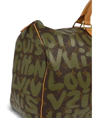 Louis Vuitton ビンテージ x スティーブン・スプラウス 2001 Keepall 50 トラベルバッグ - グリーン - サムネイル3