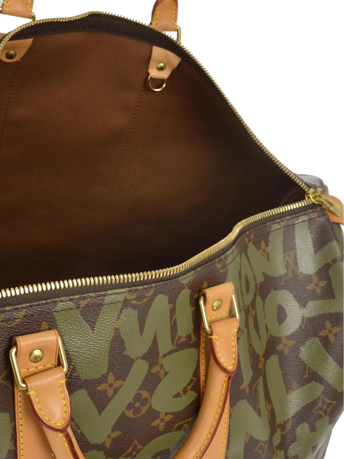 Louis Vuitton ビンテージ x スティーブン・スプラウス 2001 Keepall 50 トラベルバッグ - グリーン - 画像4