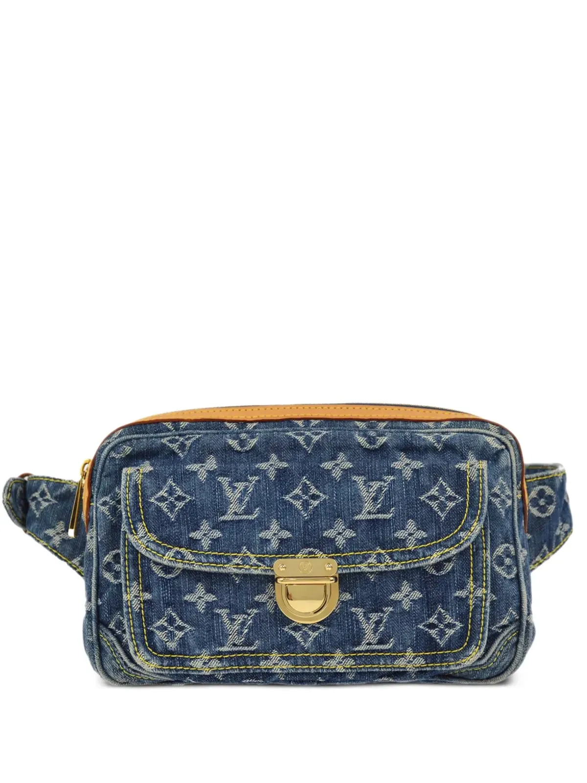 ビンテージ Louis Vuitton モノグラムデニム ベルトバッグ - 画像1