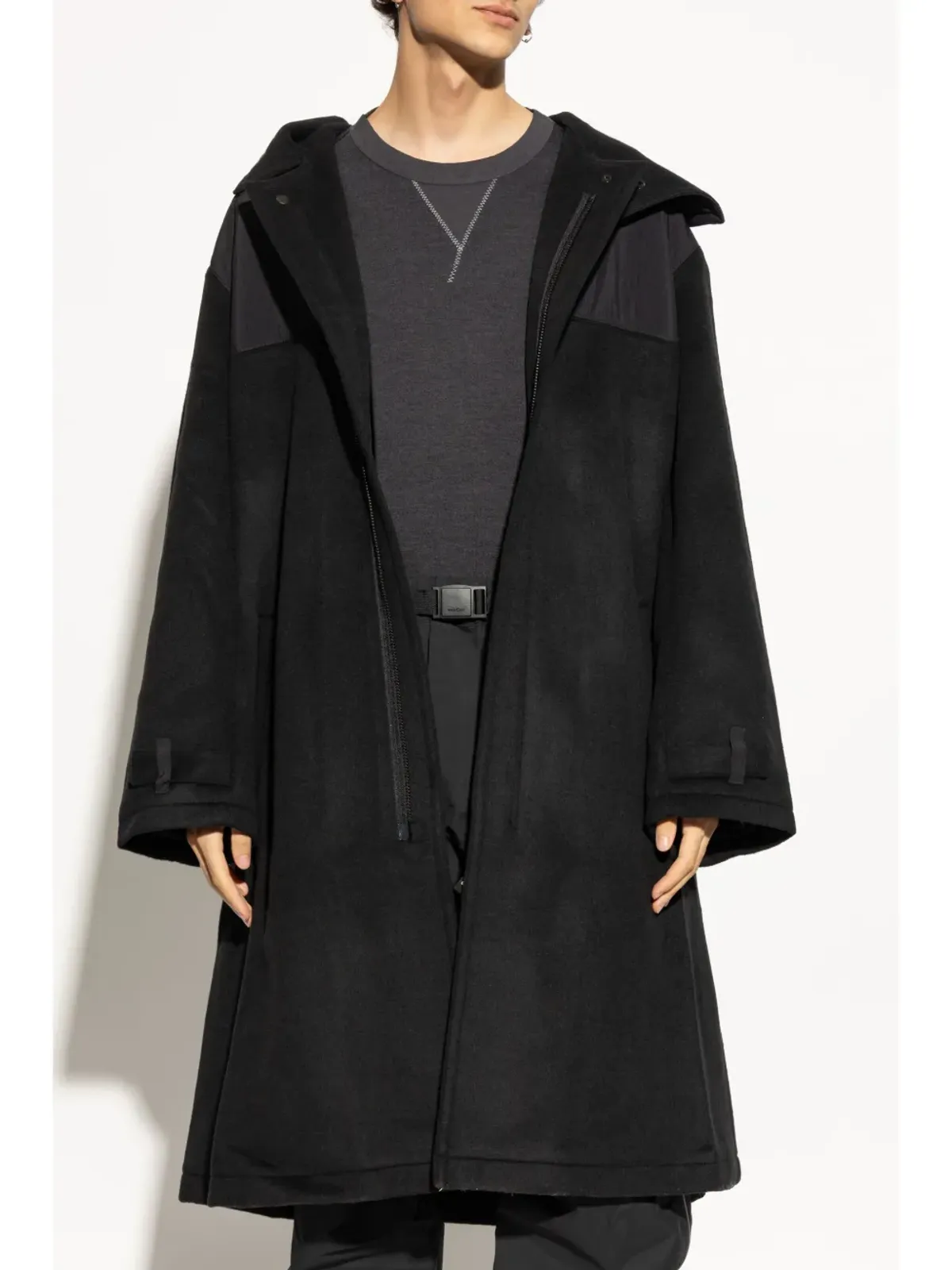 Y-3 フード付きトレンチコート - 画像3