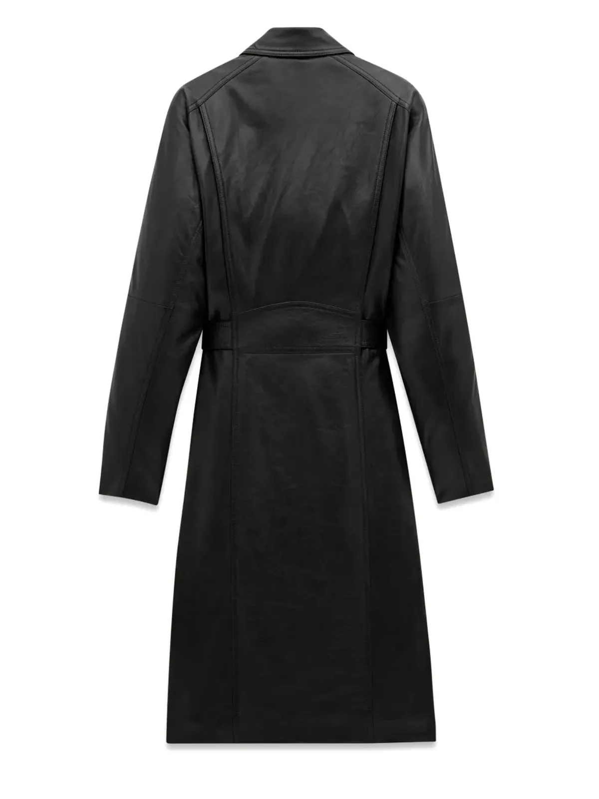 Saint Laurent レザーコート ブラック - 画像2