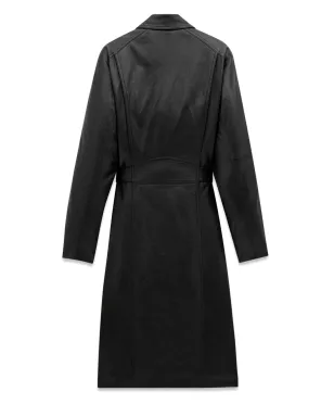 Saint Laurent レザーコート ブラック - サムネイル2