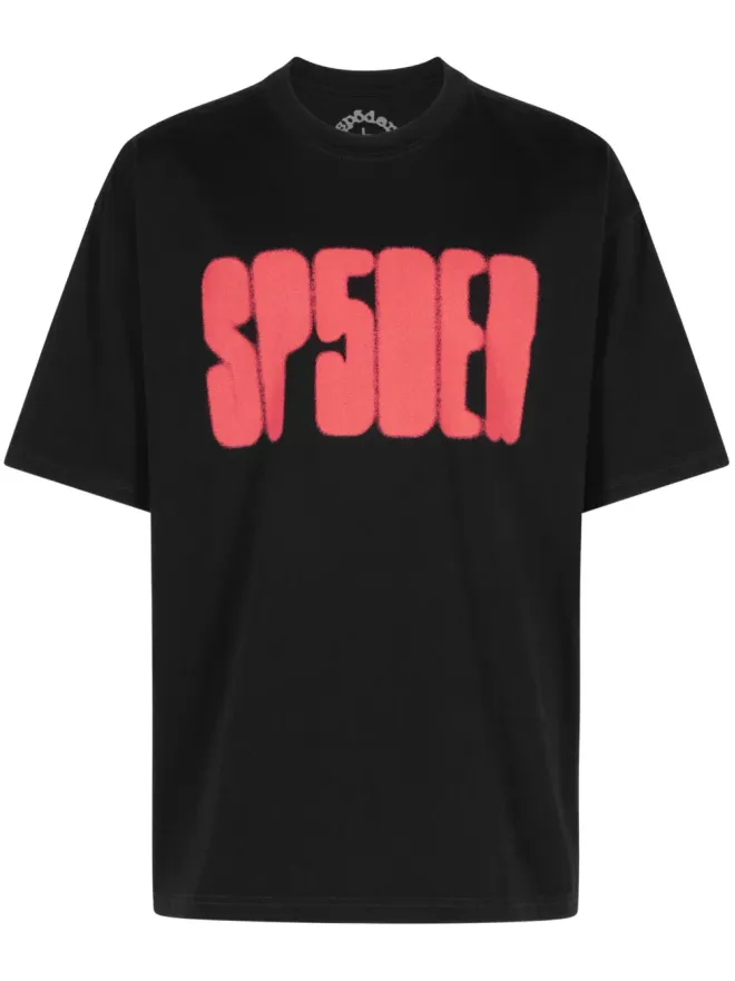 SP5DER SP5DER フォーカスド ロゴ ブラック Tシャツの商品画像