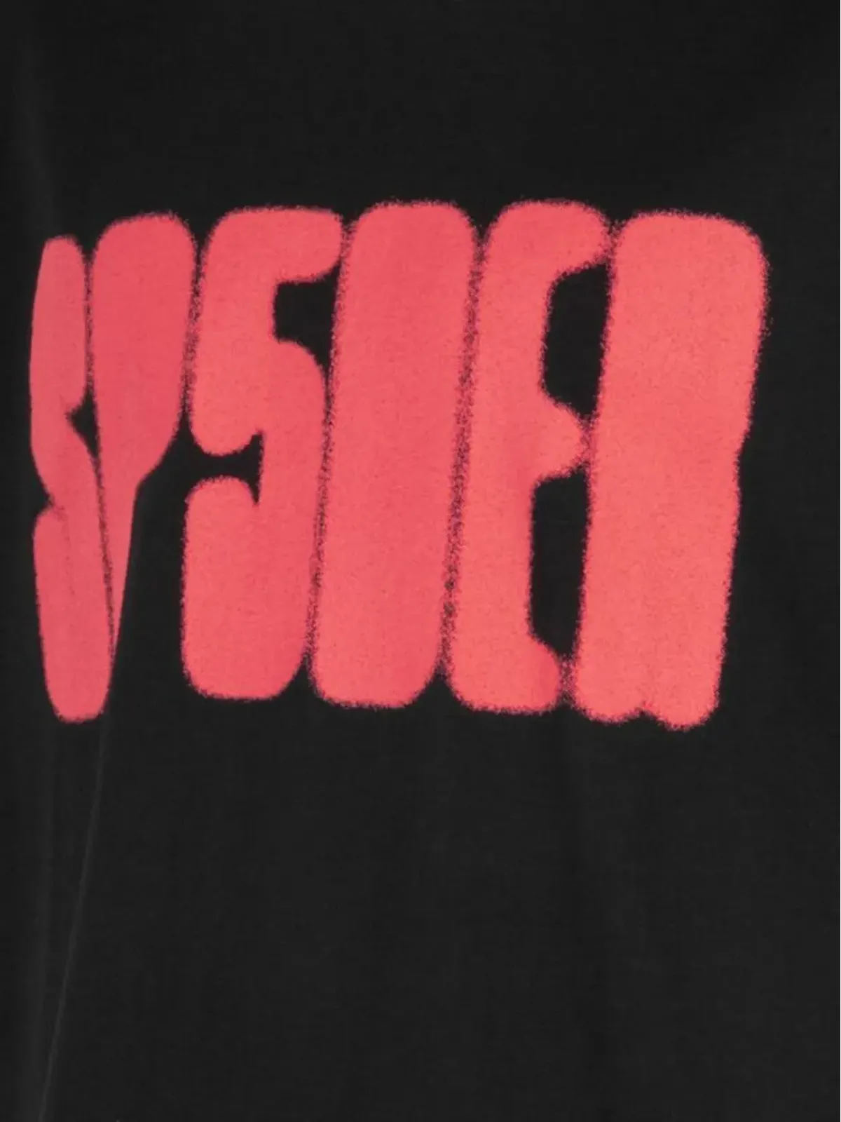 SP5DER フォーカスド ロゴ ブラック Tシャツ - 画像3
