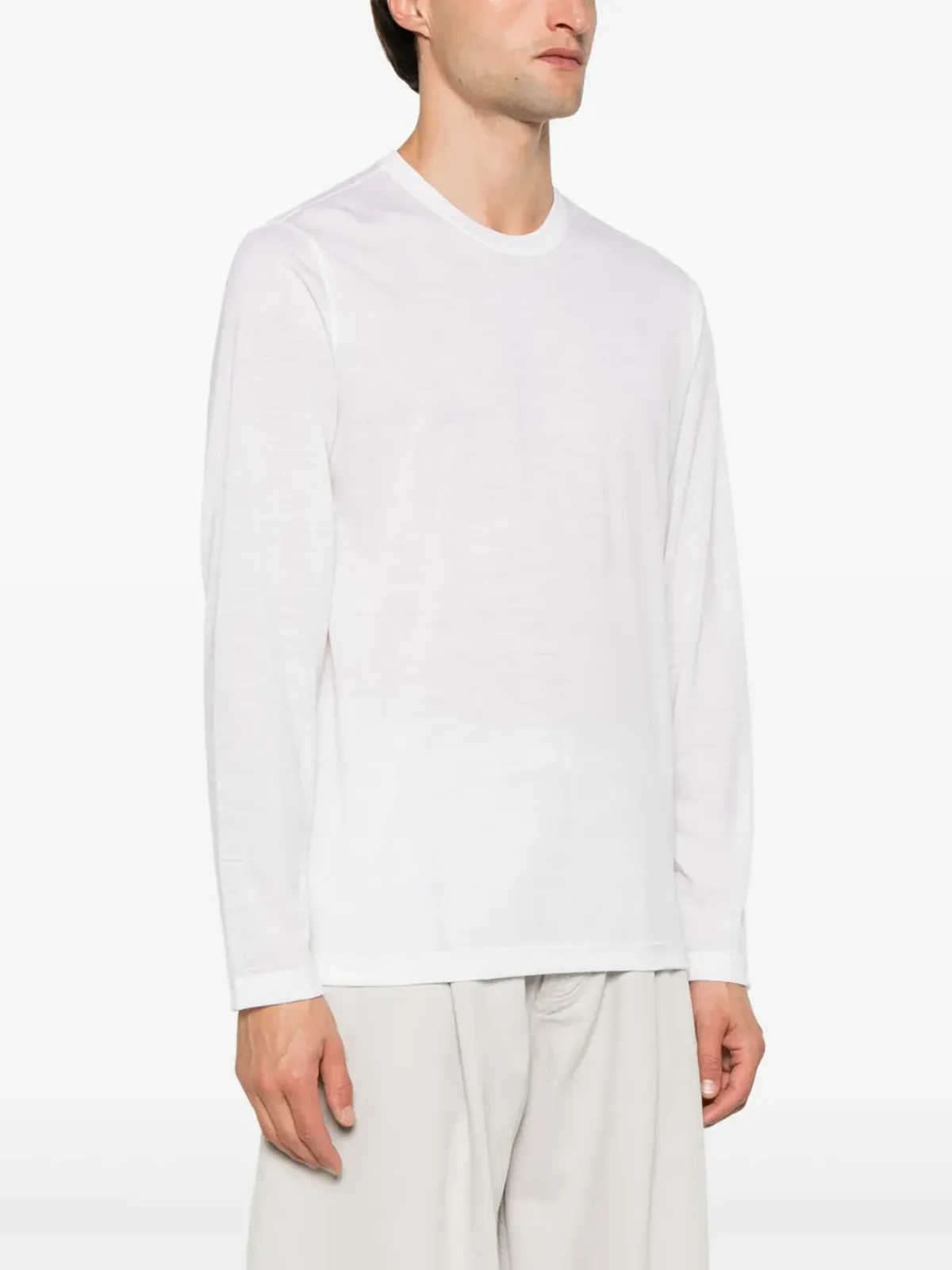 D4.0 slub-texture T-shirt - White - 画像3