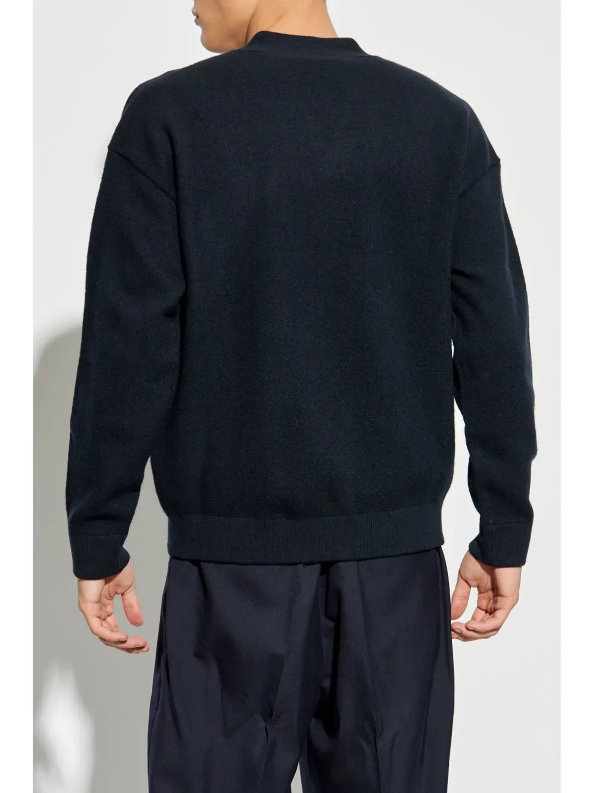 Emporio Armani バージンウール カーディガン - ブルー - 画像4