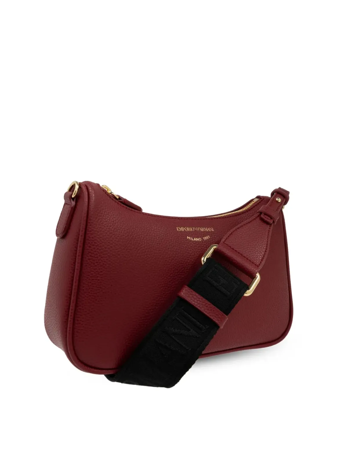Emporio Armani 鹿柄プリント クロスボディバッグ レッド - 画像4