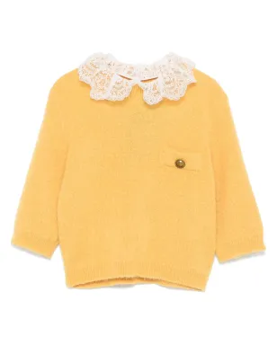TWINSET レースカラーセーター イエロー - サムネイル1