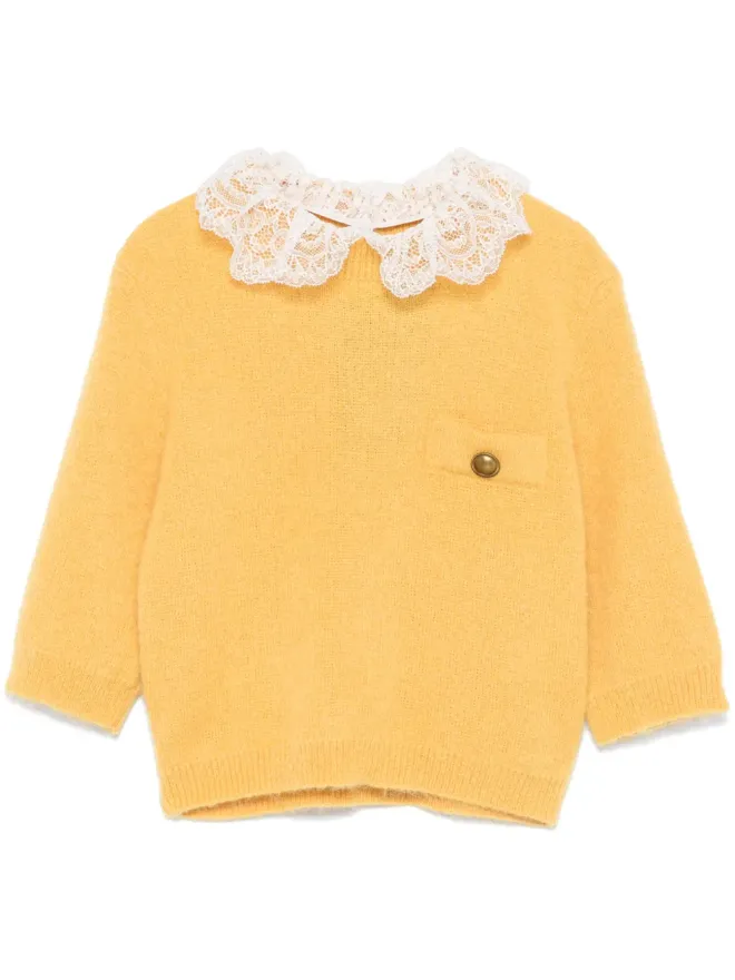 TWINSET TWINSET レースカラーセーター イエローの商品画像