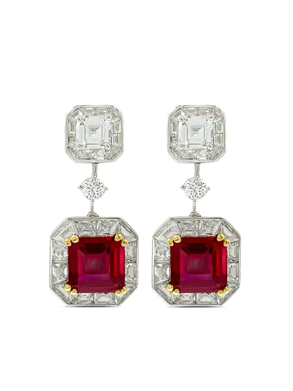 Juwelina Paris カーニバル ルビー ドロップ ピアス - 画像1