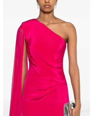 Roland Mouret アシンメトリック シルクガウン（ピンク） - サムネイル5