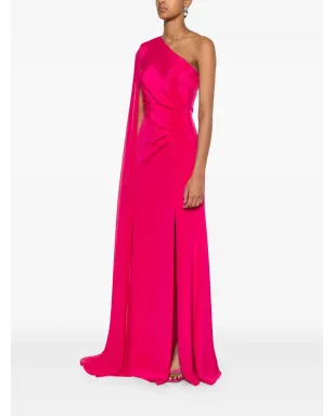 Roland Mouret アシンメトリック シルクガウン（ピンク） - サムネイル3