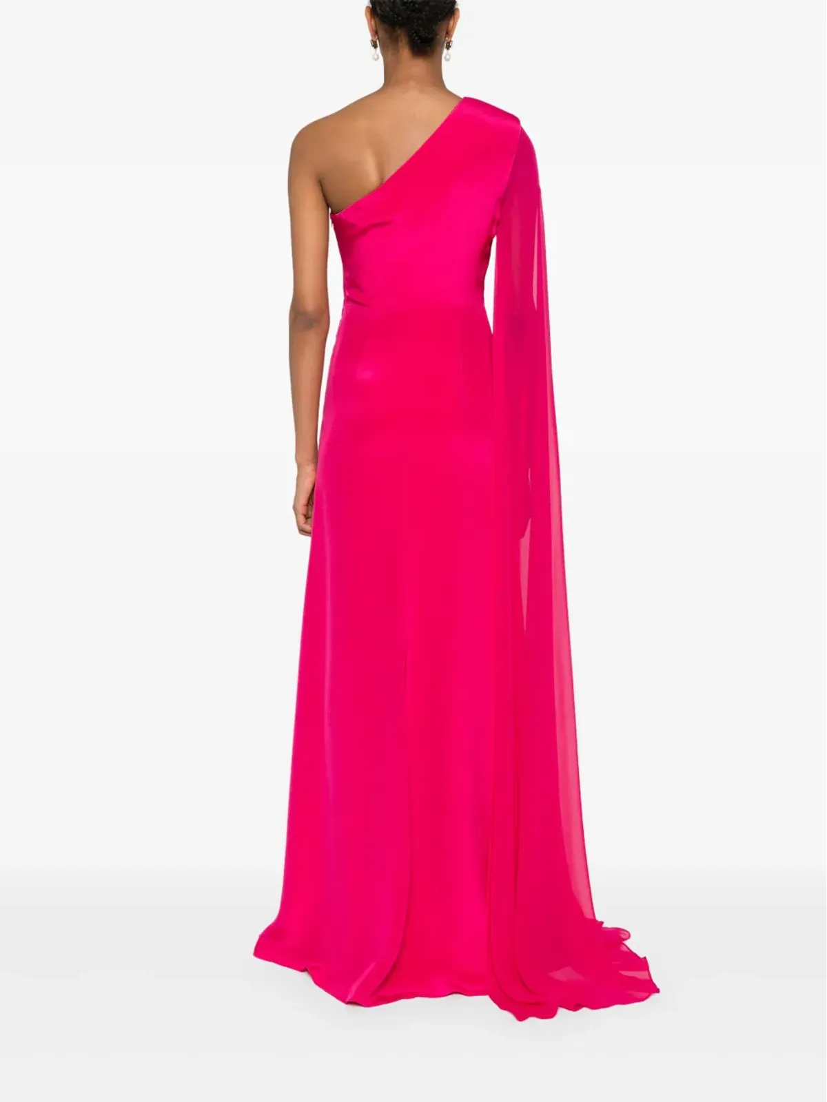 Roland Mouret アシンメトリック シルクガウン（ピンク） - 画像4