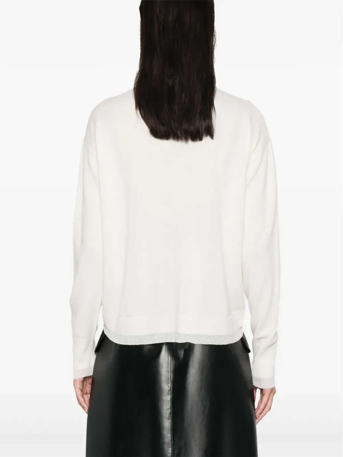 PINKO コントラストトリム セーター - ホワイト - 画像4