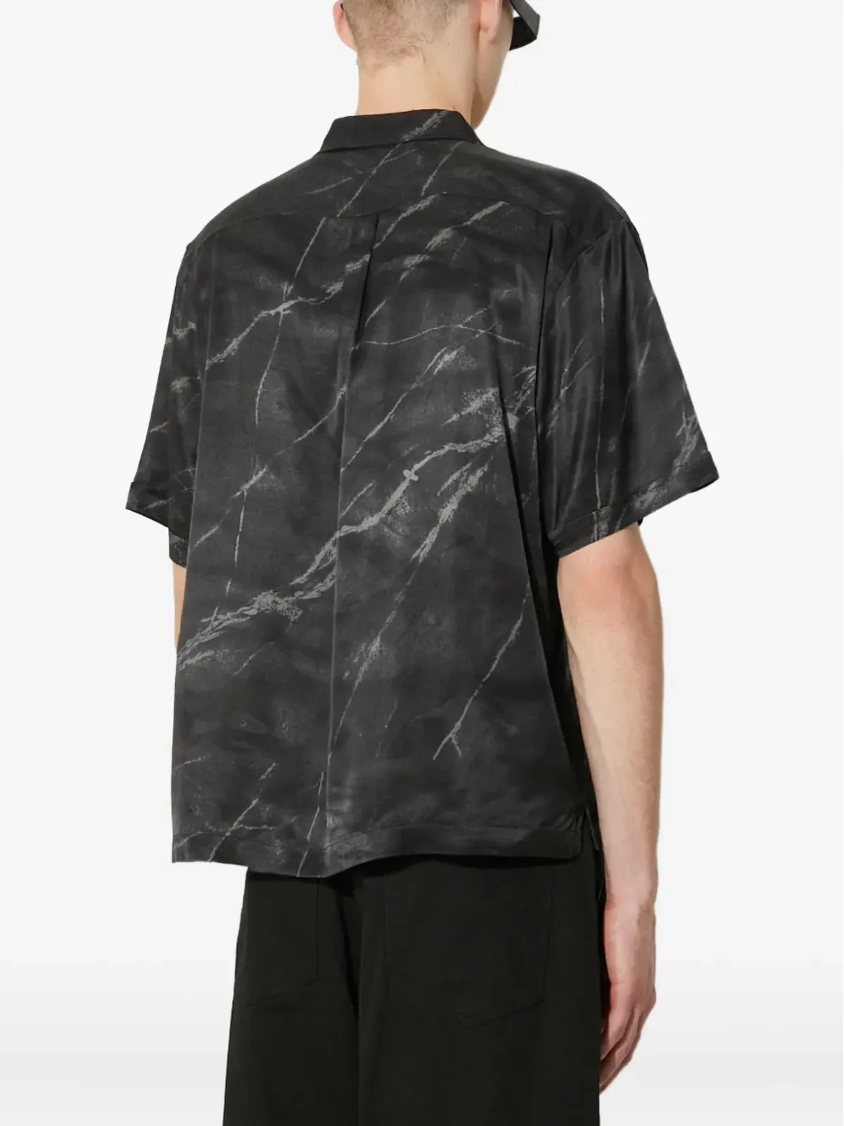 Stampd マーブルプリント 半袖シャツ - ブラック - 画像3