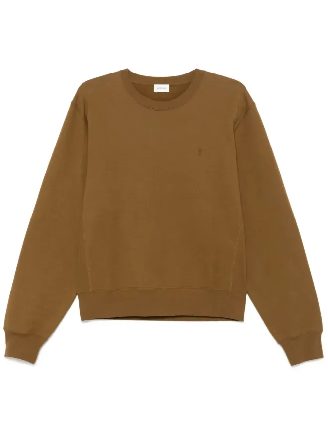 Saint Laurent Saint Laurent ロゴ刺繍スウェットシャツ ブラウンの商品画像