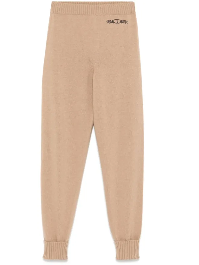 TWINSET TWINSET ロゴ刺繍 トラックパンツ - ブラウンの商品画像