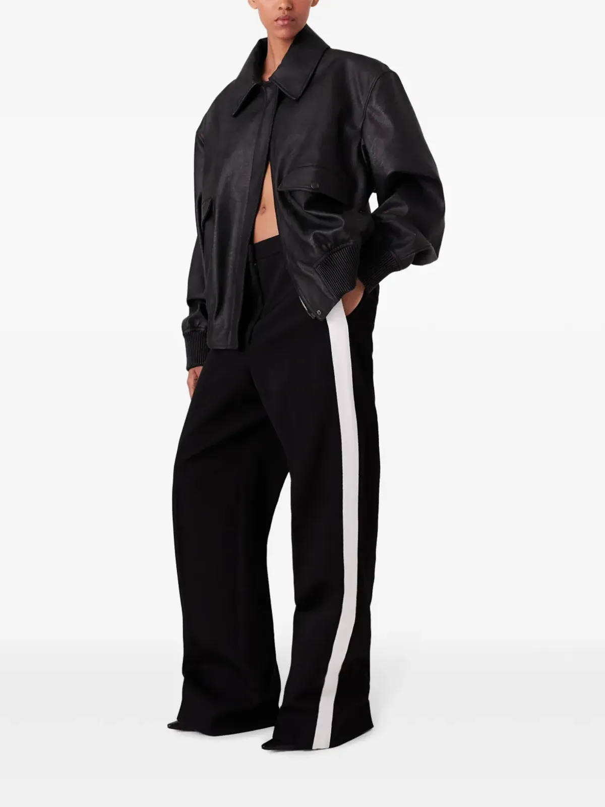 Stella McCartney ストライプディテールのストレートレッグパンツ - 画像2