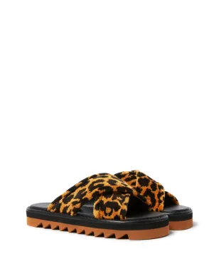 Stella McCartney レオパード柄スライドサンダル - ブラック - サムネイル2