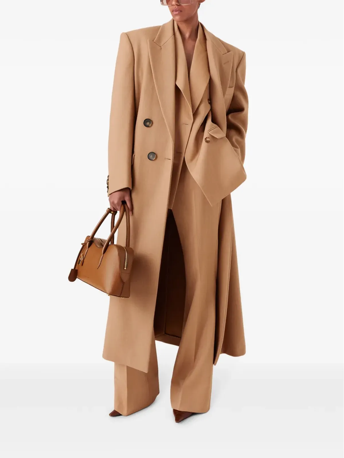 Stella McCartney ローライズ・ストライプパンツ ブラウン - 画像2