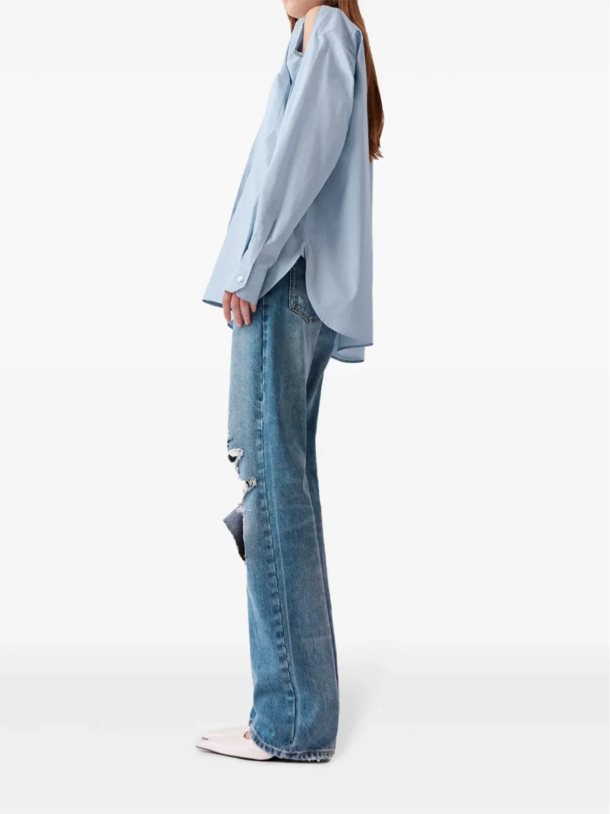 Stella McCartney ファラベラチェーンシャツ - ブルー - 画像3