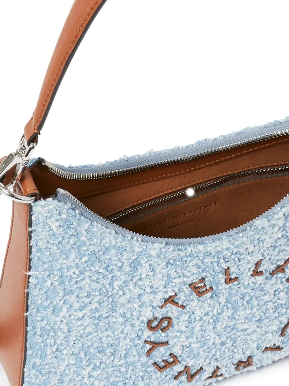 Stella McCartney ツイードショルダーバッグ ブルー - 画像5