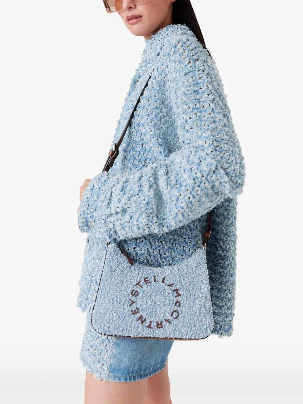 Stella McCartney ツイードショルダーバッグ ブルー - 画像2