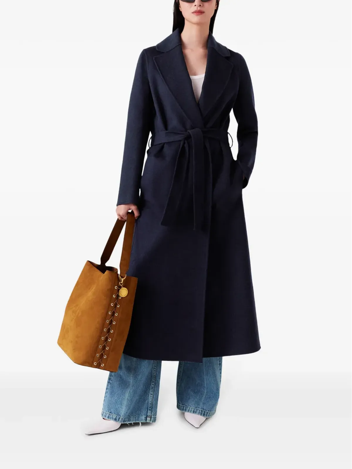 Stella McCartney ベルト付きコート ブルー - 画像2