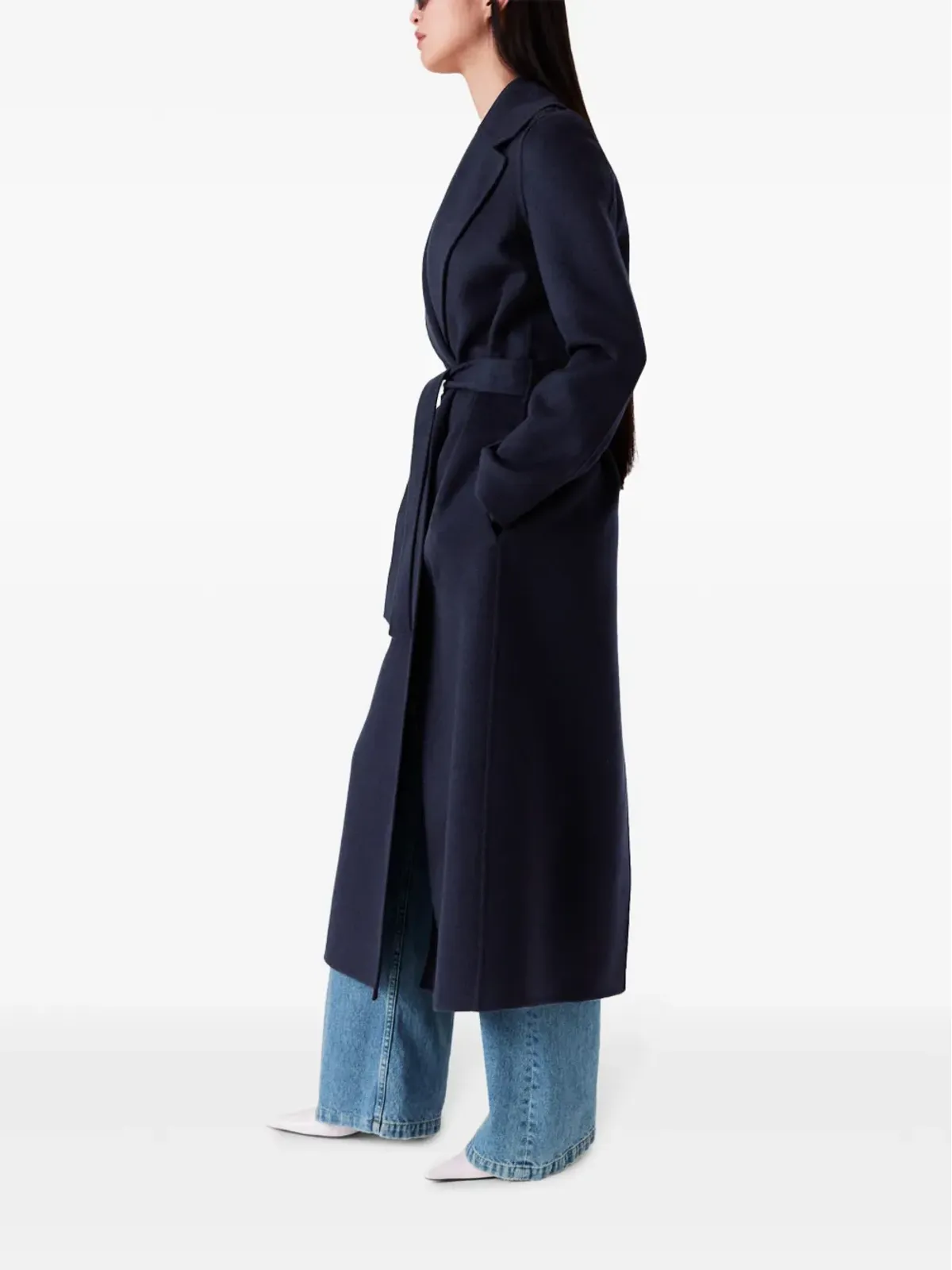 Stella McCartney ベルト付きコート ブルー - 画像3