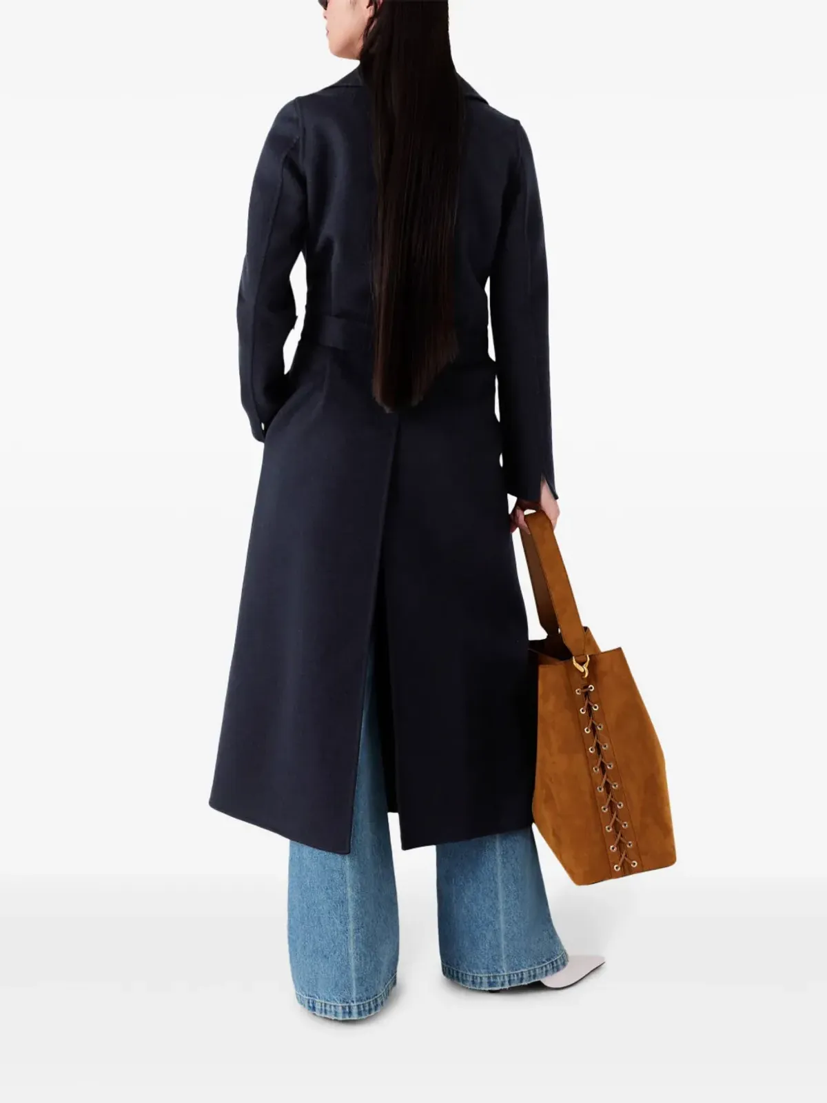 Stella McCartney ベルト付きコート ブルー - 画像4