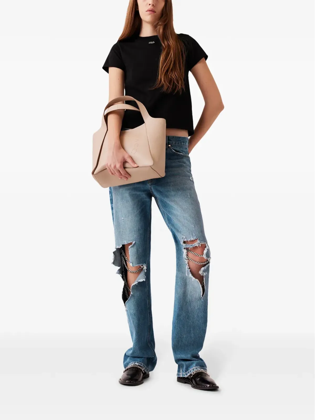 Stella McCartney ロゴチャームTシャツ - ブラック - 画像2