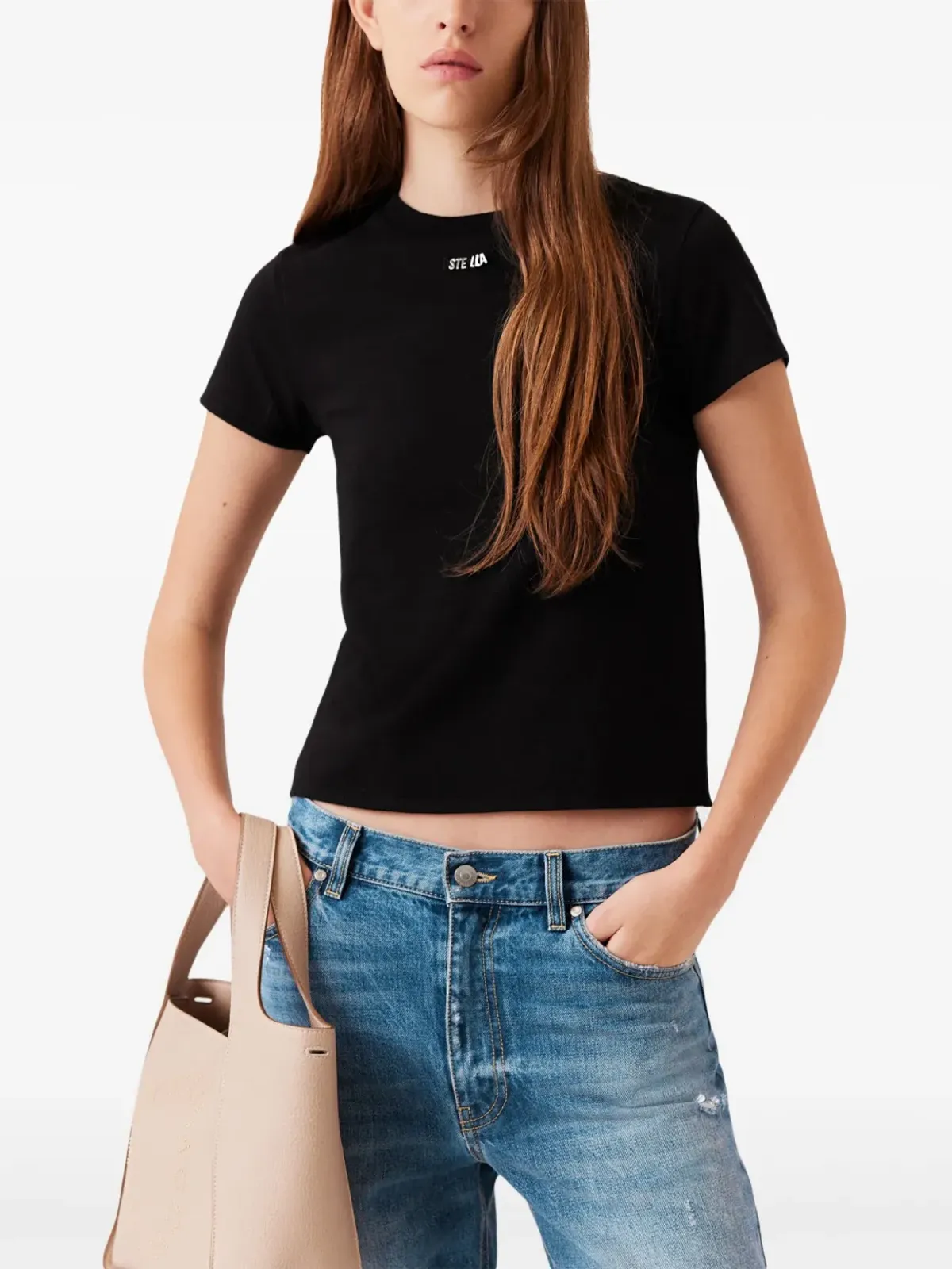 Stella McCartney ロゴチャームTシャツ - ブラック - 画像3
