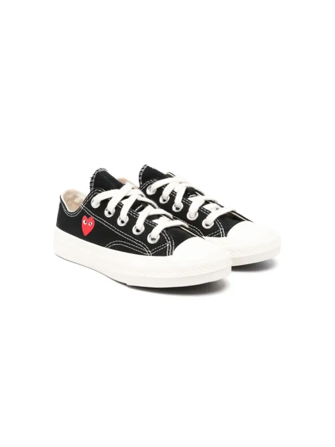 Comme Des Garçons Play Kids Comme Des Garçons Play Kids heart-print sneakers - Blackの商品画像