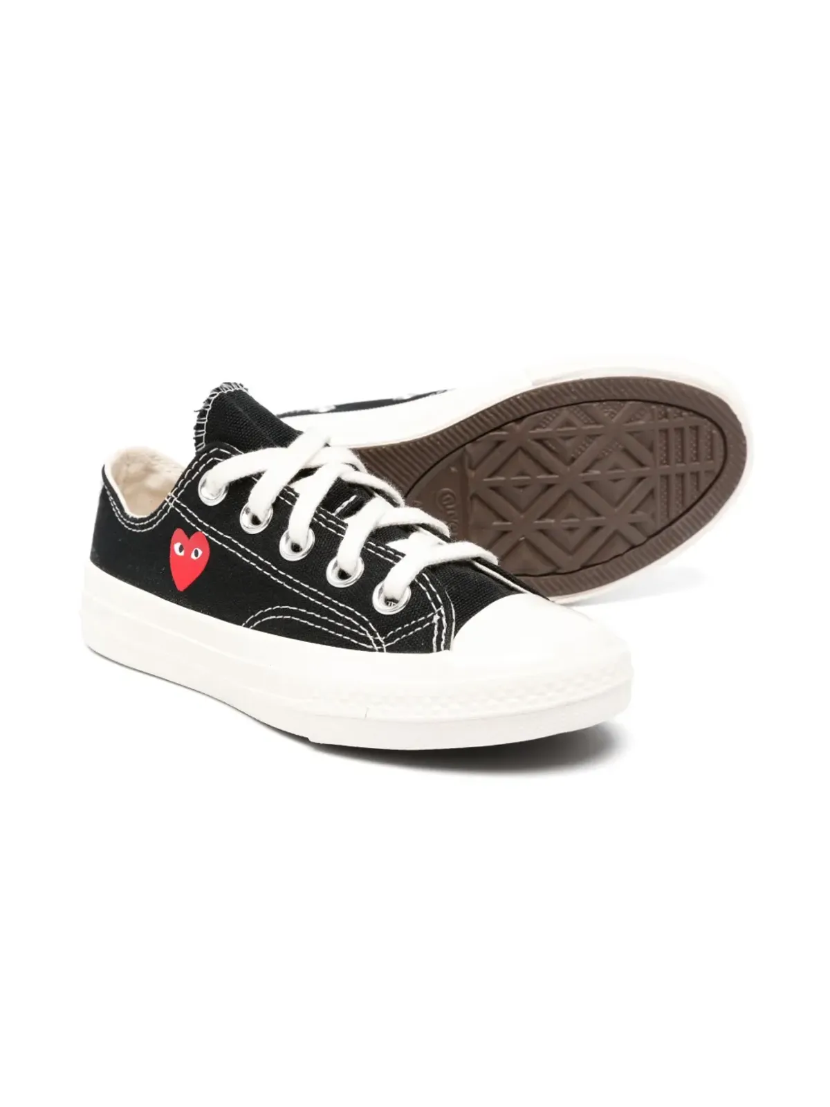 Comme Des Garçons Play Kids heart-print sneakers - Black - 画像2