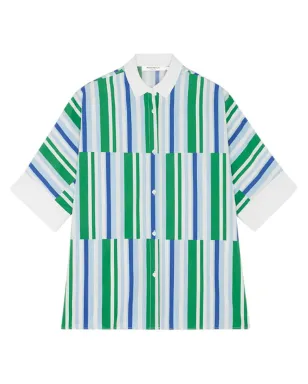 Maison Kitsuné ストライプシャツ - ブルー - サムネイル1