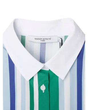 Maison Kitsuné ストライプシャツ - ブルー - サムネイル3