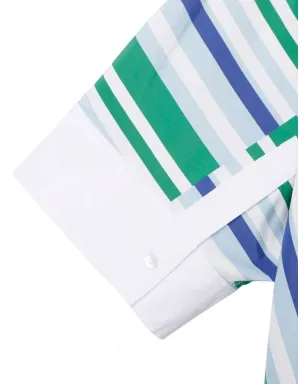 Maison Kitsuné ストライプシャツ - ブルー - サムネイル4