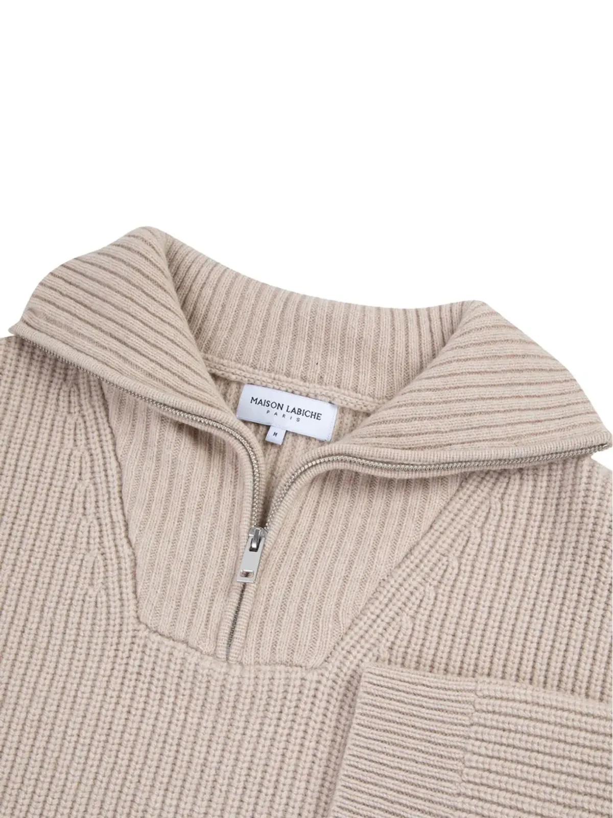 Maison Labiche リブ編みウールジャンパー - ニュートラルカラー - 画像3