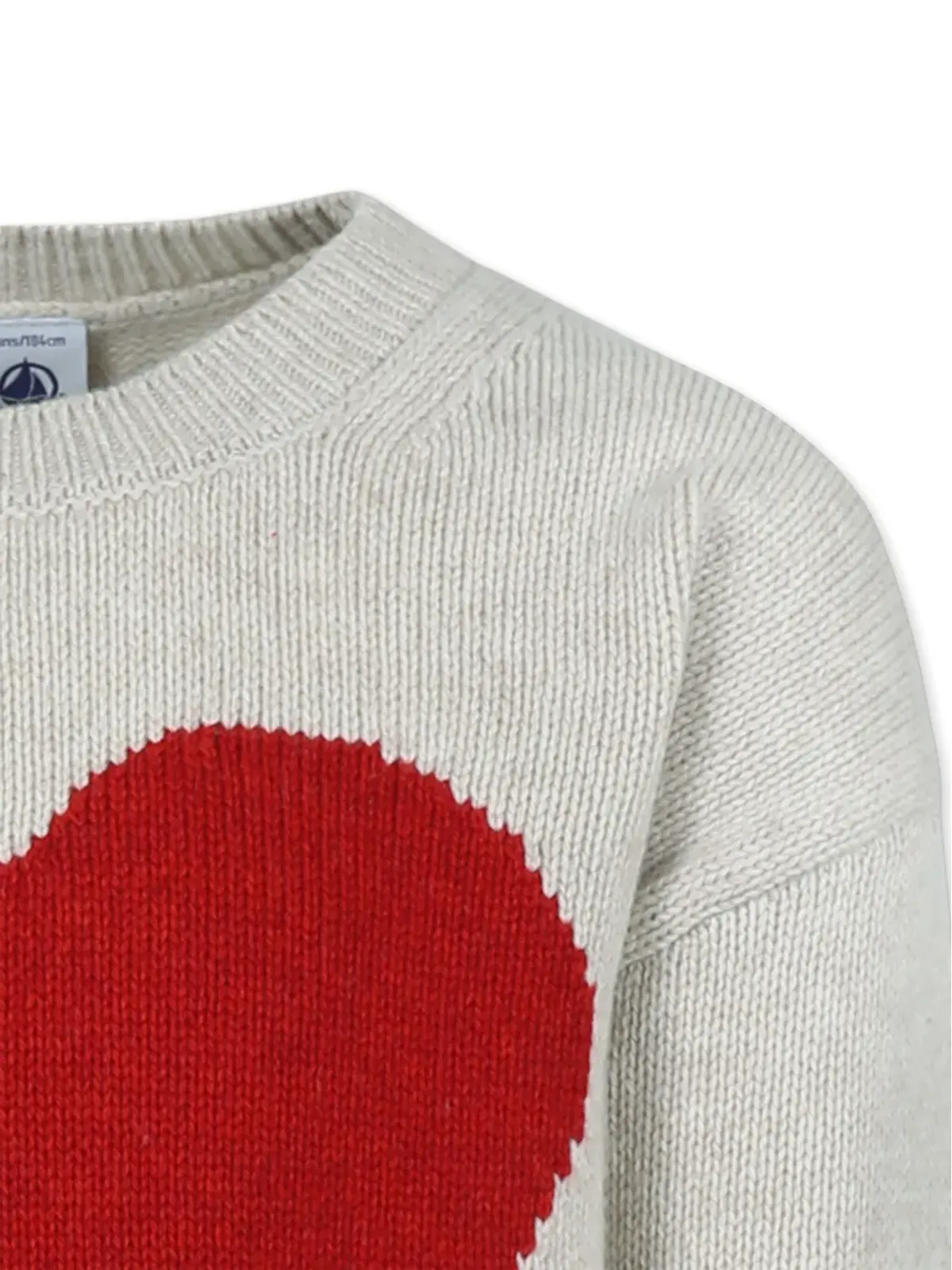 Petit Bateau heart jumper - Neutrals - 画像3