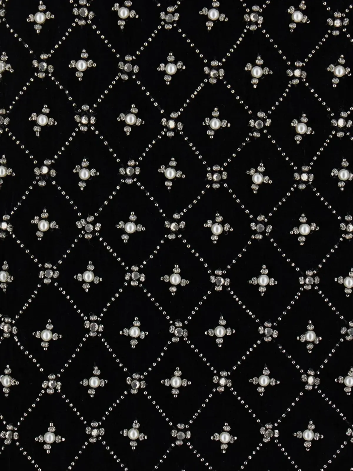 TWINSET クリスタル刺繍ベルベットミニドレス - ブラック - 画像3