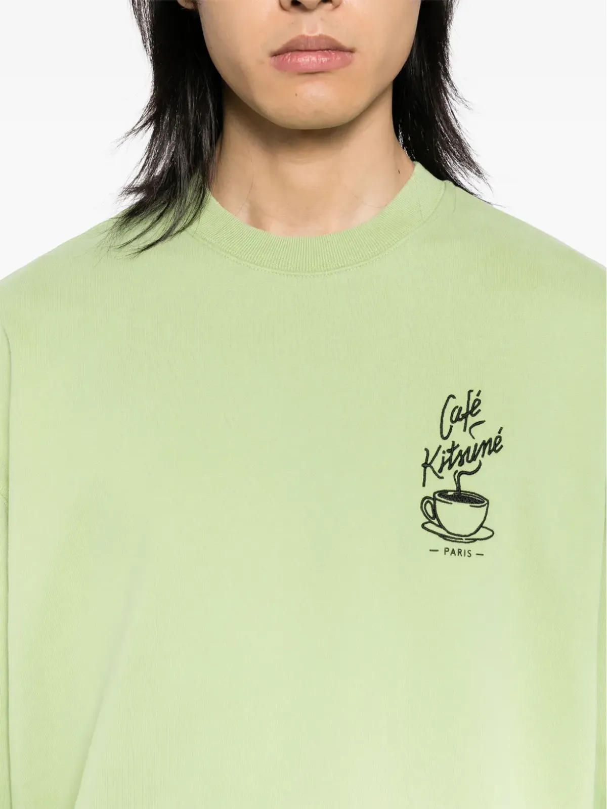 CAFÉ KITSUNÉ ロゴ刺繍スウェットシャツ - 画像5