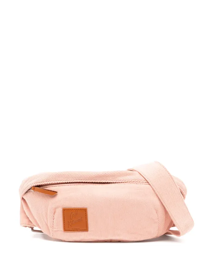 CAFÉ KITSUNÉ CAFÉ KITSUNÉ ロゴパッチ コーデュロイ ベルトバッグ - ピンクの商品画像