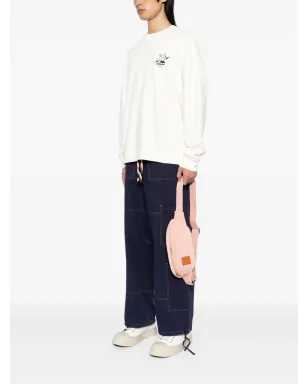 CAFÉ KITSUNÉ ロゴパッチ コーデュロイ ベルトバッグ - ピンク - サムネイル2