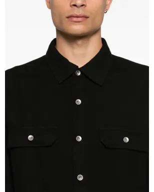 Rick Owens DRKSHDW オーガニックコットン オーバーシャツ ブラック - サムネイル5