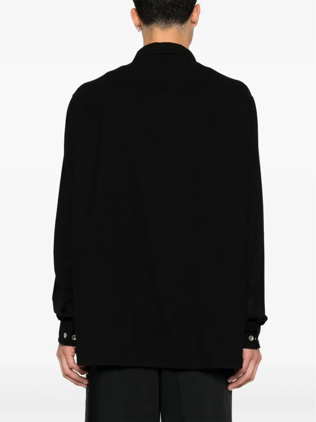 Rick Owens DRKSHDW オーガニックコットン オーバーシャツ ブラック - 画像4