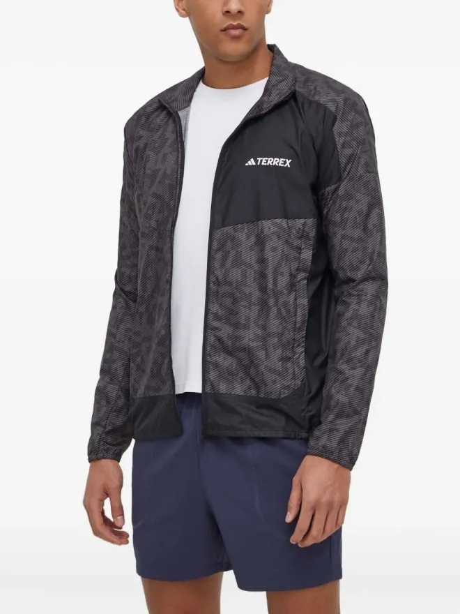 adidas adidas アブストラクトプリント ジップアップジャケット グレーの商品画像