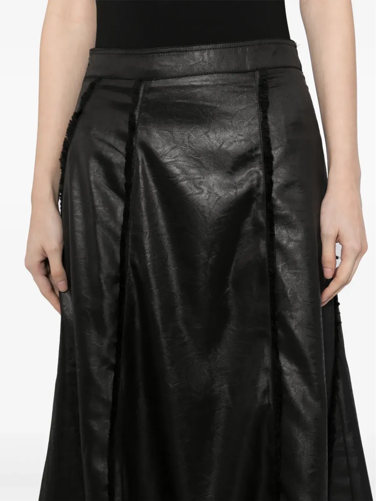 tout a coup フェイクレザー ミディスカート - 画像5