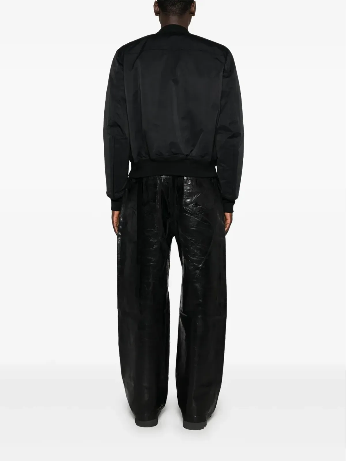 Rick Owens DRKSHDW バウハウス フライト ボンバー ジャケット ブラック - 画像4