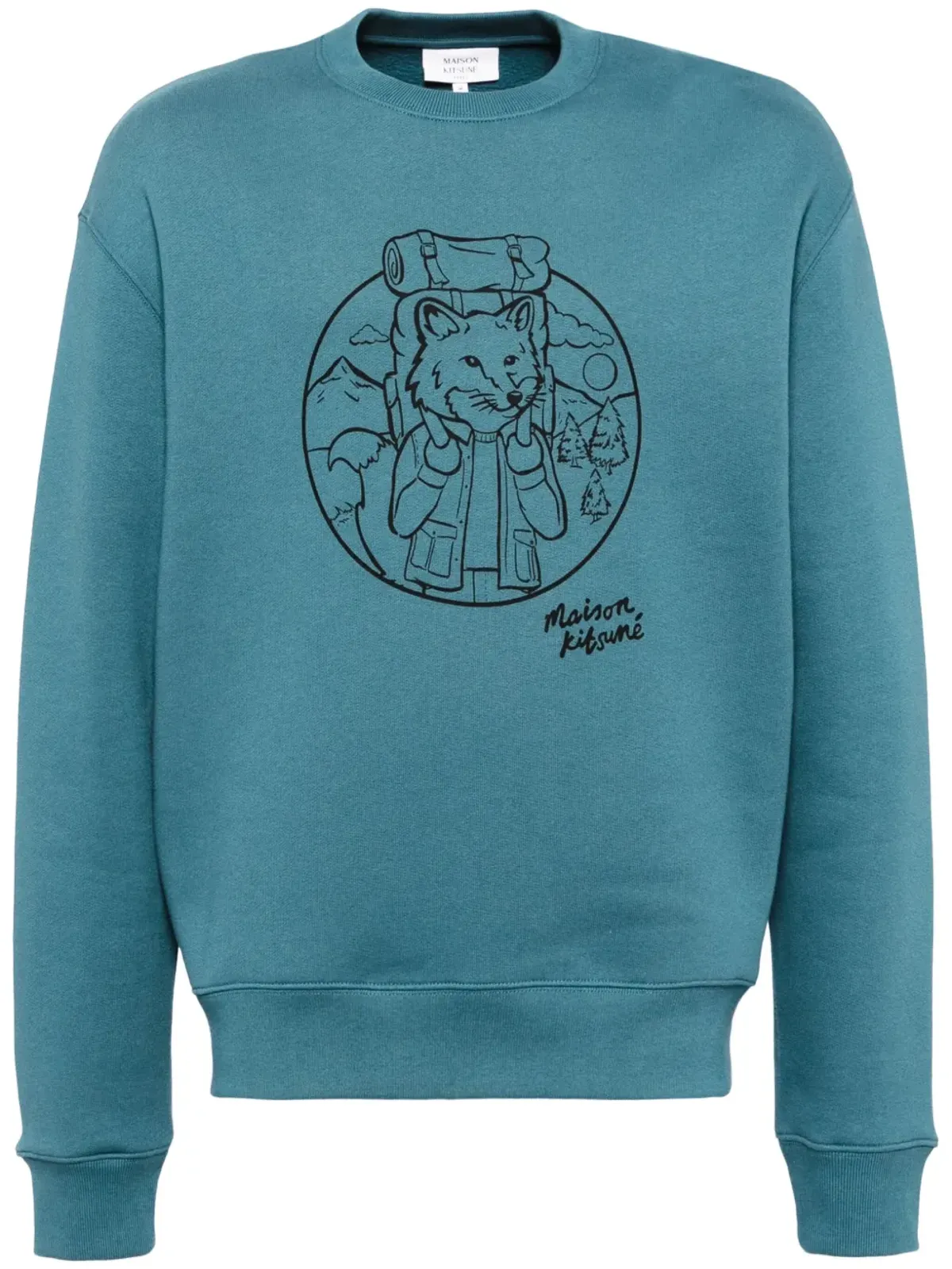 Maison Kitsuné rambling fox スウェットシャツ - ブルー - 画像1