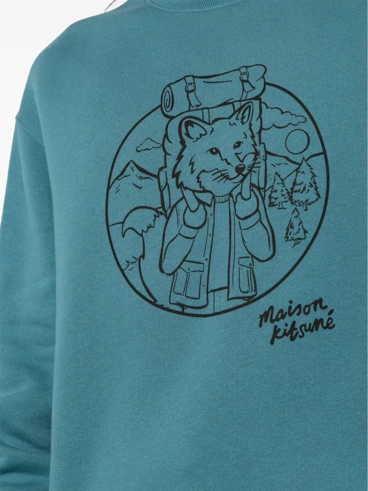 Maison Kitsuné rambling fox スウェットシャツ - ブルー - 画像5